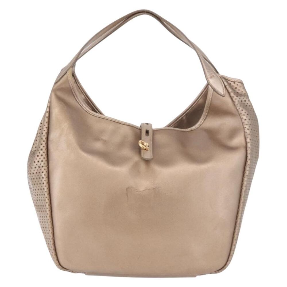 Salvatore Ferragamo Gancini Shoulder Bag Gold
